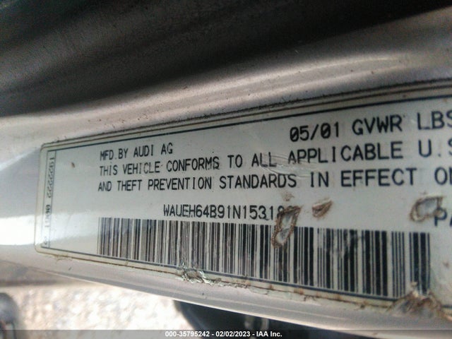 WAUEH64B91N153183 Audi A6