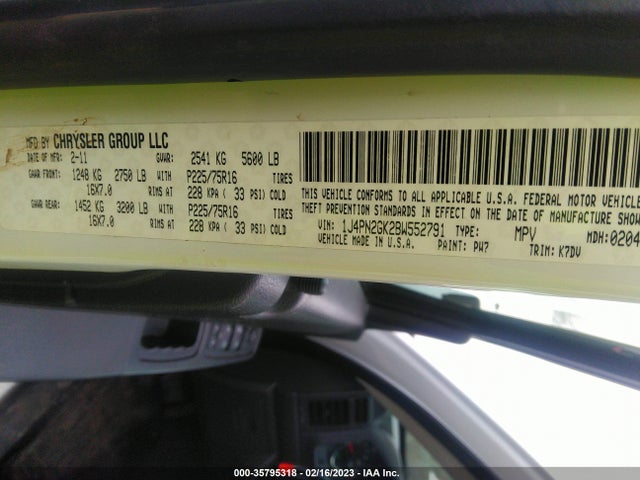 1J4PN2GK2BW552791 Jeep Liberty