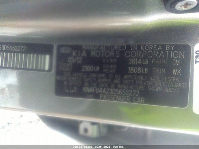 KNAFU4A23D5653272 KIA FORTE EX