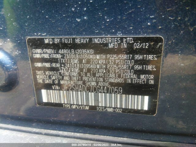 JF2SHADC7CG447059 Subaru Forester 2.5x Premium