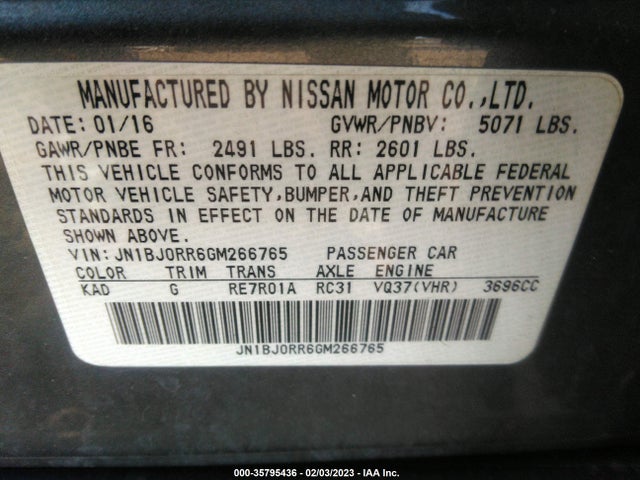 2016 Infiniti QX50, VIN: JN1BJ0RR6GM266765
