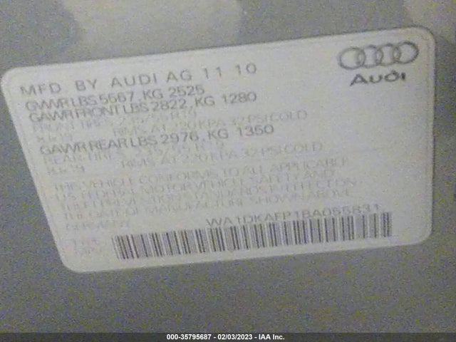 WA1DKAFP1BA055831 Audi Q5 3.2l Premium Plus