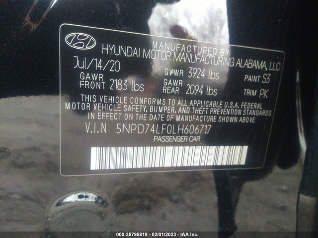 Hyundai ELANTRA SE 2020 5NPD74LF0LH606717 Image 9