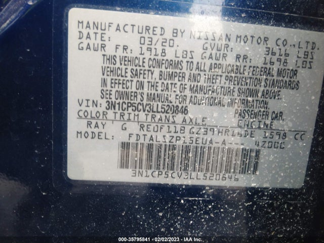 2020 Nissan Kicks, VIN: 3N1CP5CV3LL520846