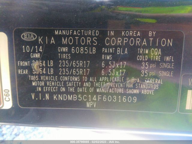 KNDMB5C14F6031609 KIA SEDONA LX