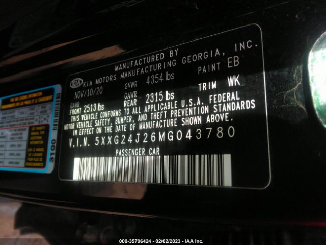 5XXG24J26MG043780 KIA K5 LX