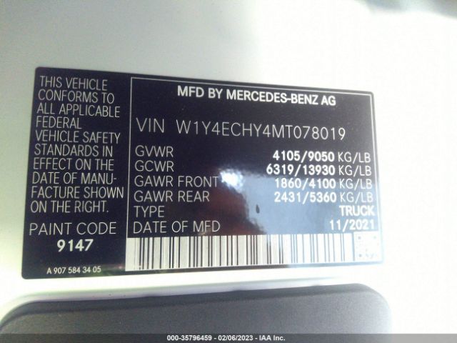 W1Y4ECHY4MT078019 Mercedes-Benz SPRINTER CARGO VAN