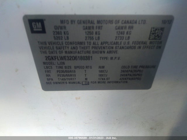 GMC Terrain Slt 2013 2GKFLWE32D6180381 Image 9