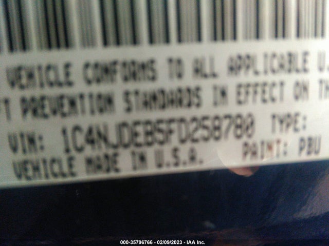 1C4NJDEB5FD258780 Jeep Compass High Altitude Edition