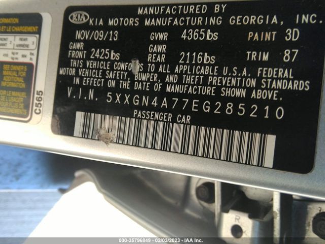 5XXGN4A77EG285210 KIA OPTIMA EX