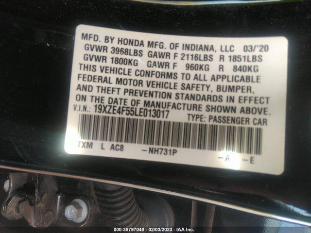 2020 Honda Insight, VIN: 19XZE4F55LE013017