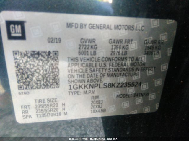 1GKKNPLS8KZ235524 GMC Acadia Denali