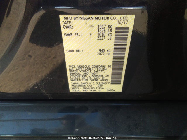2018 Nissan Altima, VIN: 1N4AL3AP5JC131987