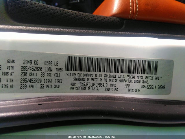 Jeep Grand Cherokee 2015 1C4RJFDJ0FC785413 Image 9
