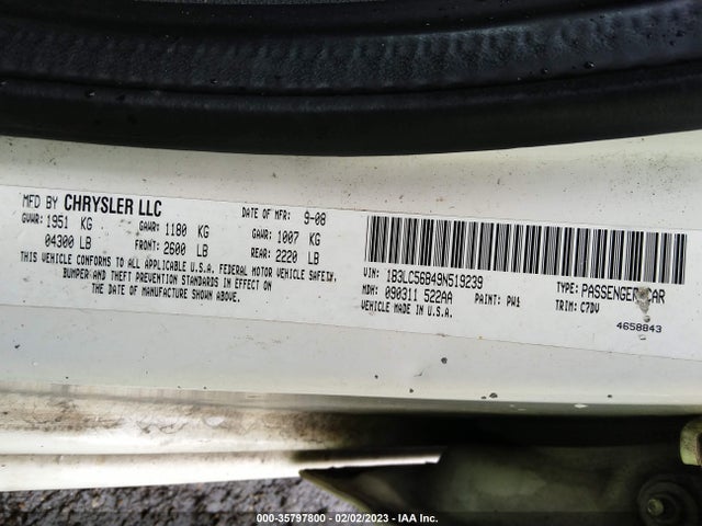 Dodge Avenger Sxt/r/t 2009 1B3LC56B49N519239 Image 10