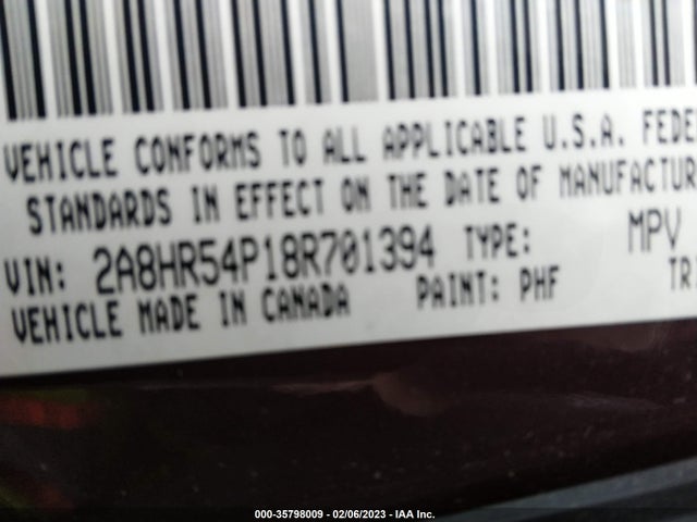 Chrysler Town & Country 2008 2A8HR54P18R701394 Image 10