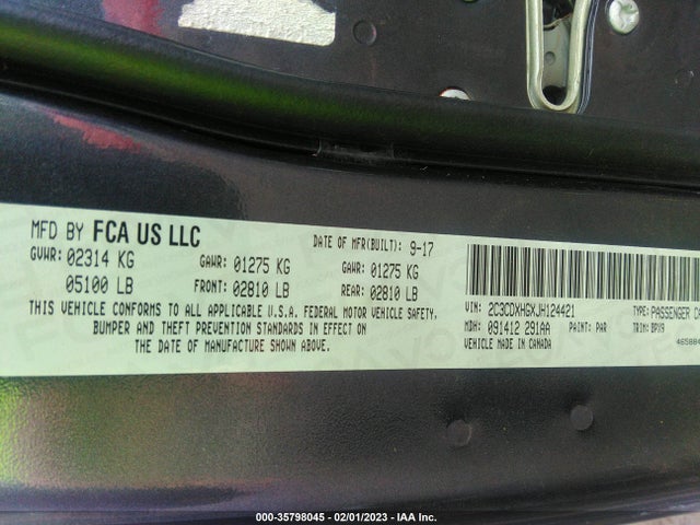 Dodge Charger Sxt Plus 2018 2C3CDXHGXJH124421 Image 9