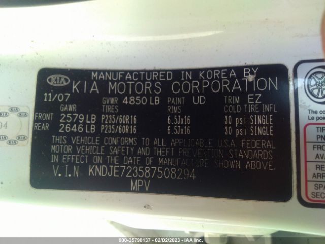 KNDJE723587508294 KIA Sportage Lx