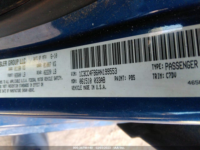 1C3CC4FB6AN199553 Chrysler Sebring Touring