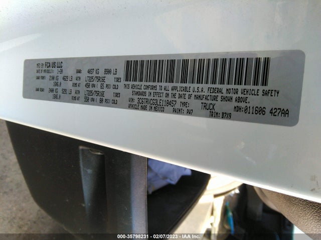 2020 Ram Promaster, VIN: 3C6TRVCG3LE118457