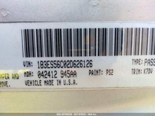 Dodge Neon Es/sxt 2002 1B3ES56C02D626126 Image 10