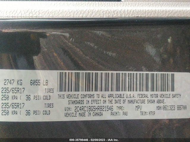 Chrysler Pacifica Touring Plus 2017 2C4RC1BG5HR821546 Image 9