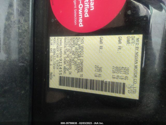 1N4AL3AP0FN911455 Nissan Altima 2.5 S