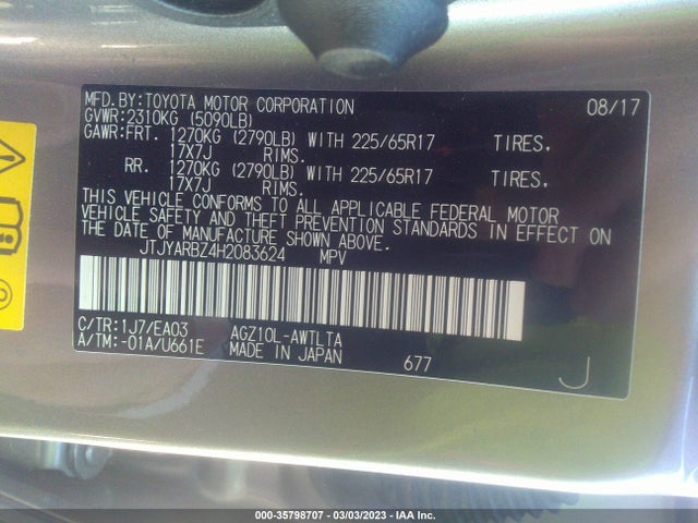JTJYARBZ4H2083624 Lexus Nx Nx Turbo