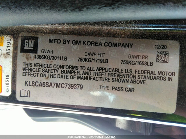 Chevrolet SPARK LS 2021 KL8CA6SA7MC739379 Image 9