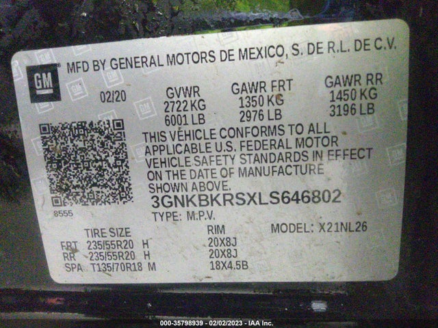 Chevrolet BLAZER RS 2020 3GNKBKRSXLS646802 Image 9