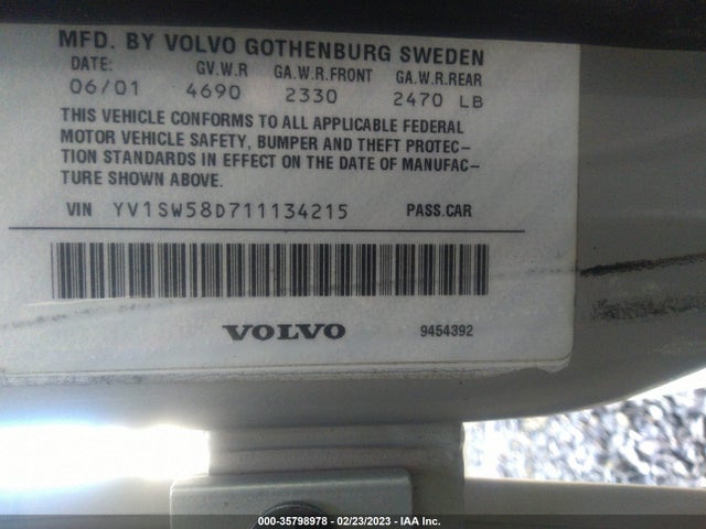Volvo V70 2001 YV1SW58D711134215 Image 10