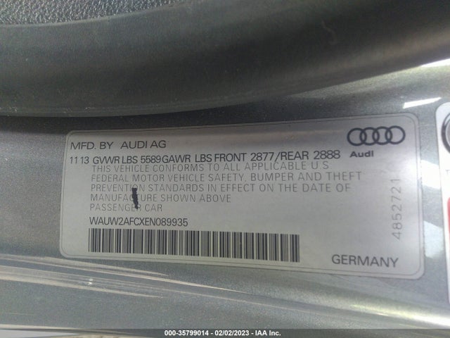 2014 Audi S7, VIN: WAUW2AFCXEN089935