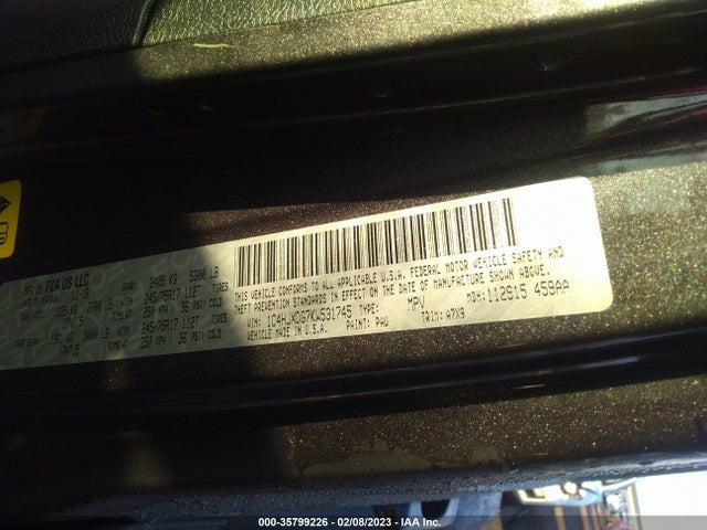 2019 Jeep Wrangler, VIN: 1C4HJXDG7KW531745