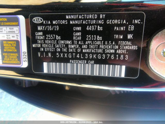 5XXGT4L39KG376183 KIA Optima S