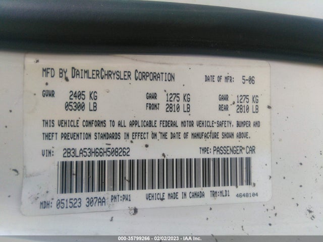 Dodge CHARGER R/T 2006 2B3LA53H66H508262 Image 10