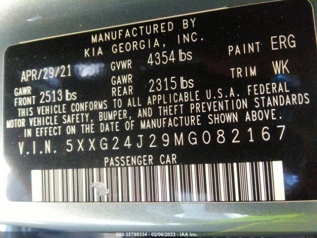 5XXG24J29MG082167 KIA K5 LX