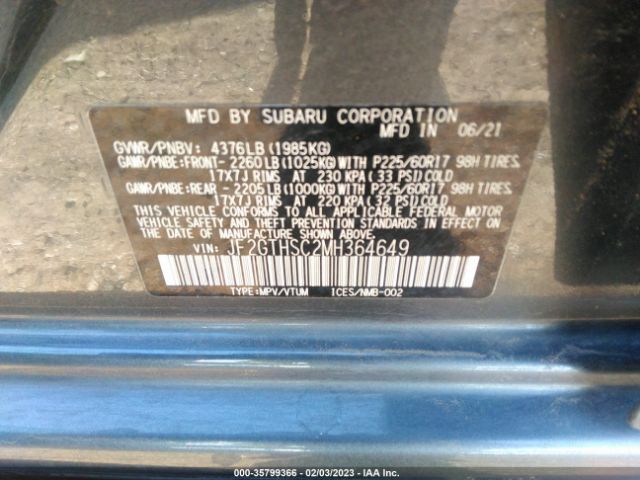 JF2GTHSC2MH364649 Subaru Crosstrek Sport