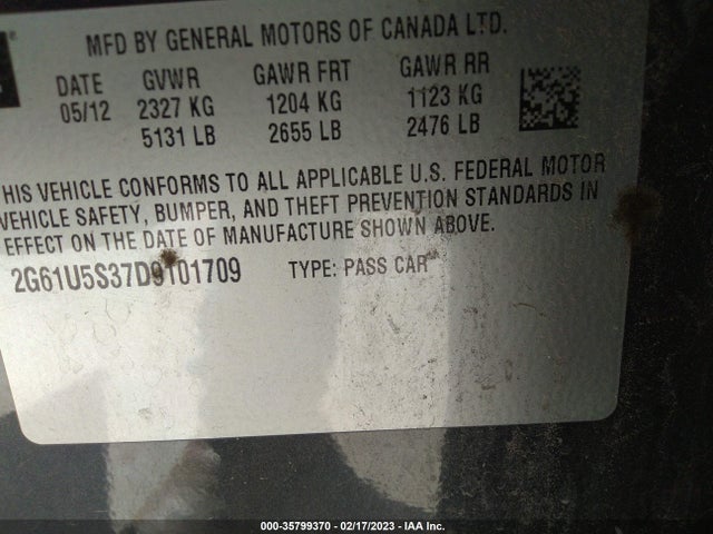 Cadillac Xts Platinum 2013 2G61U5S37D9101709 Image 9