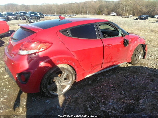 2013 HYUNDAI VELOSTER TURBO W/BLACK INT VIN: KMHTC6AE2DU145391