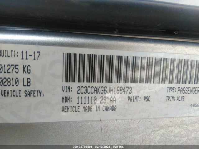 Chrysler 300 Limited 2018 2C3CCAKG6JH168473 Image 9
