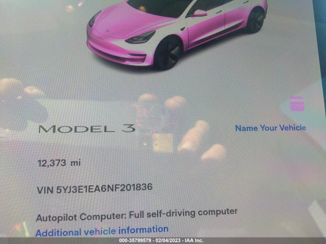 Tesla MODEL 3 2022 5YJ3E1EA6NF201836 Image 9