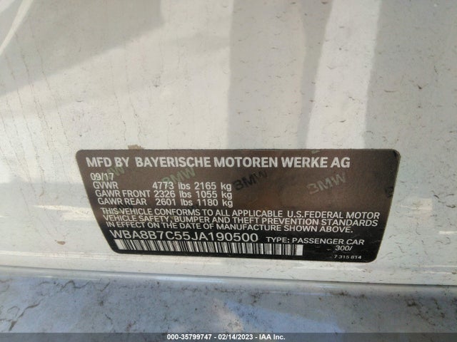 BMW 3 Series 340i Xdrive 2018 WBA8B7C55JA190500 Image 9