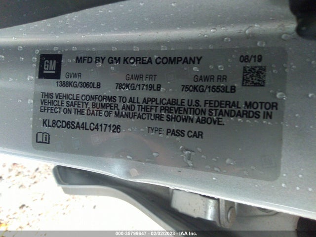 Chevrolet Spark Lt 2020 KL8CD6SA4LC417126 Image 9