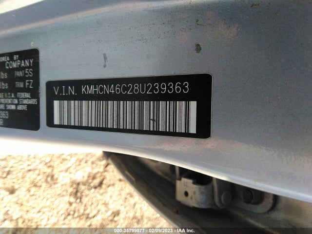 2008 HYUNDAI ACCENT GLS VIN: KMHCN46C28U239363