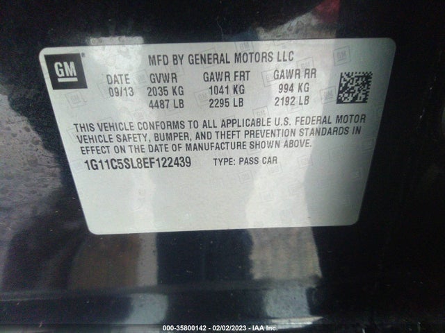 Chevrolet MALIBU LT 2014 1G11C5SL8EF122439 Image 11