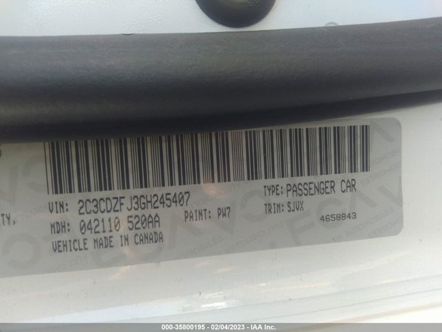 2016 Dodge Challenger, VIN: 2C3CDZFJ3GH245407