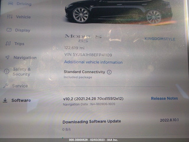 5YJSA1H18EFP41109 Tesla Model S 60 Kwh Battery/p85