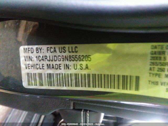 1C4RJJDG9N8556205 Jeep Grand Cherokee L Overland