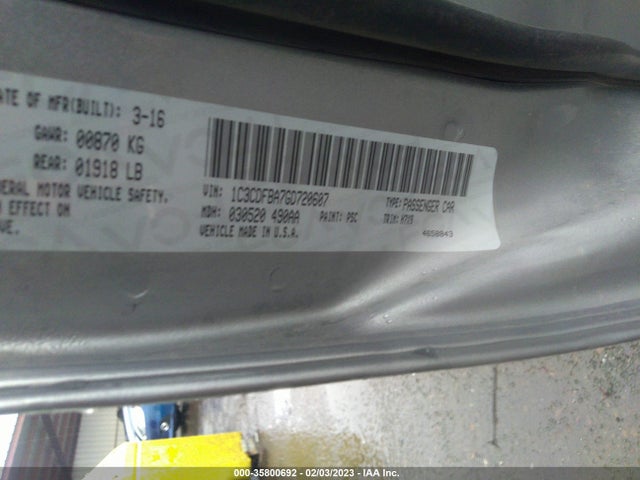 Dodge DART SXT 2016 1C3CDFBA7GD720607 Image 9