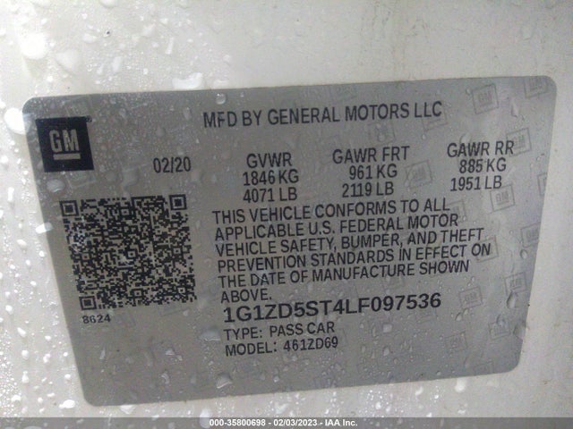 Chevrolet MALIBU LT 2020 1G1ZD5ST4LF097536 Image 10